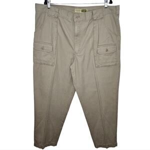 Cabela's Men's 7-Pocket Hiker Khaki Pants 42x32 100% Cotton